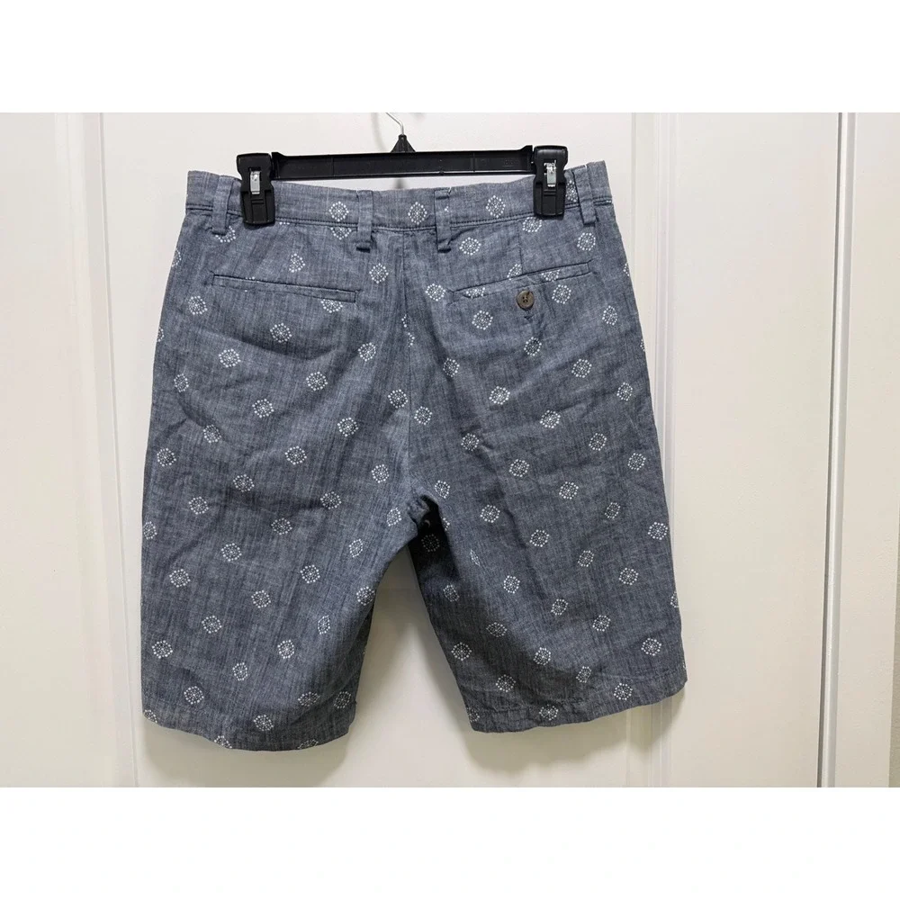 Banana Republic‎ Aiden Slim Fit Blue Chambray Medallion Shorts Mens 29